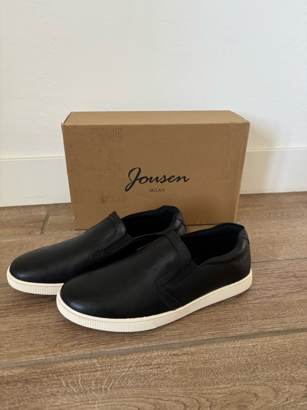 BNIB Jousen Milan black slip on shoes size 10